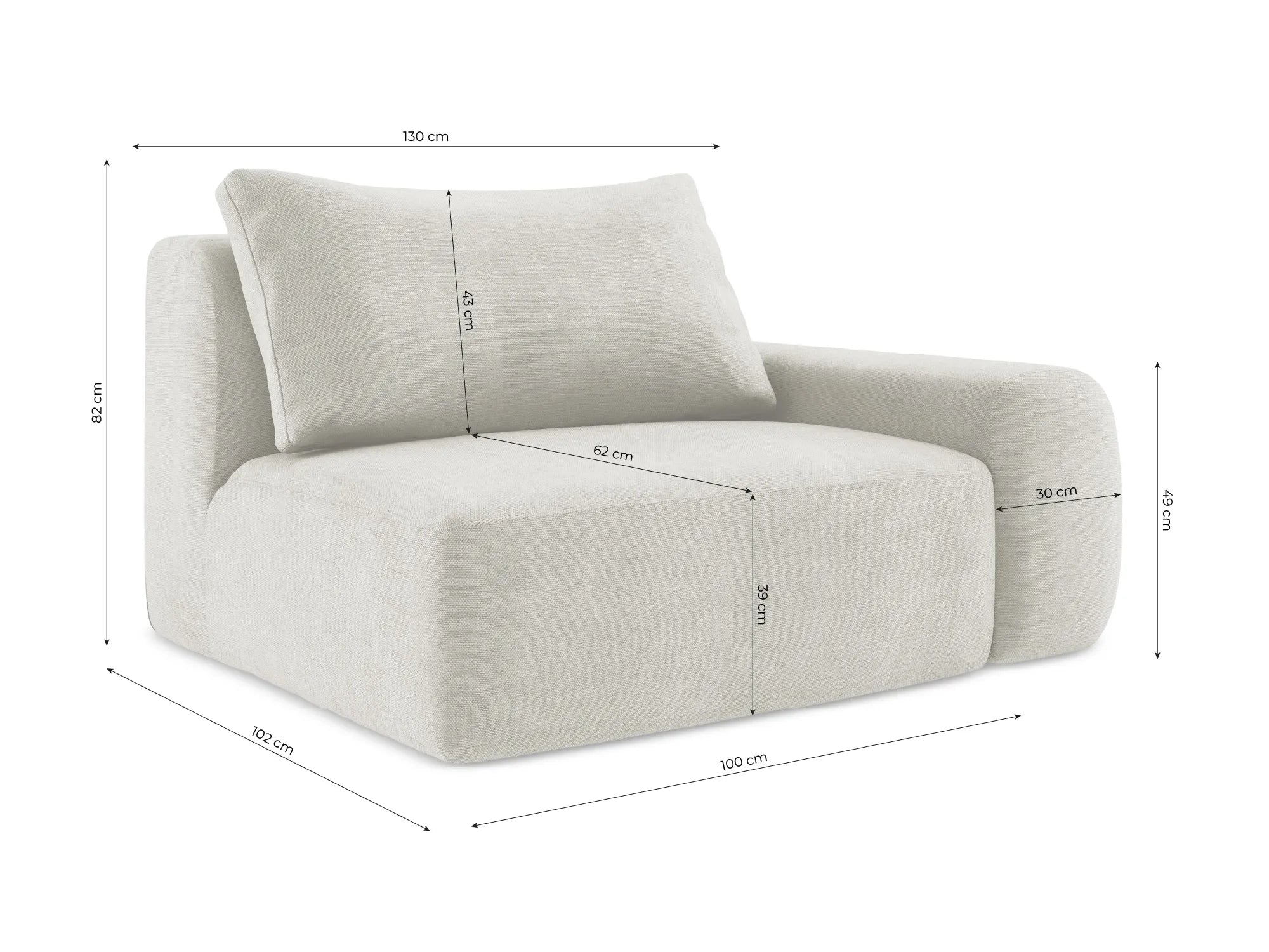 Flow - Sic - Beżowy / Prawy