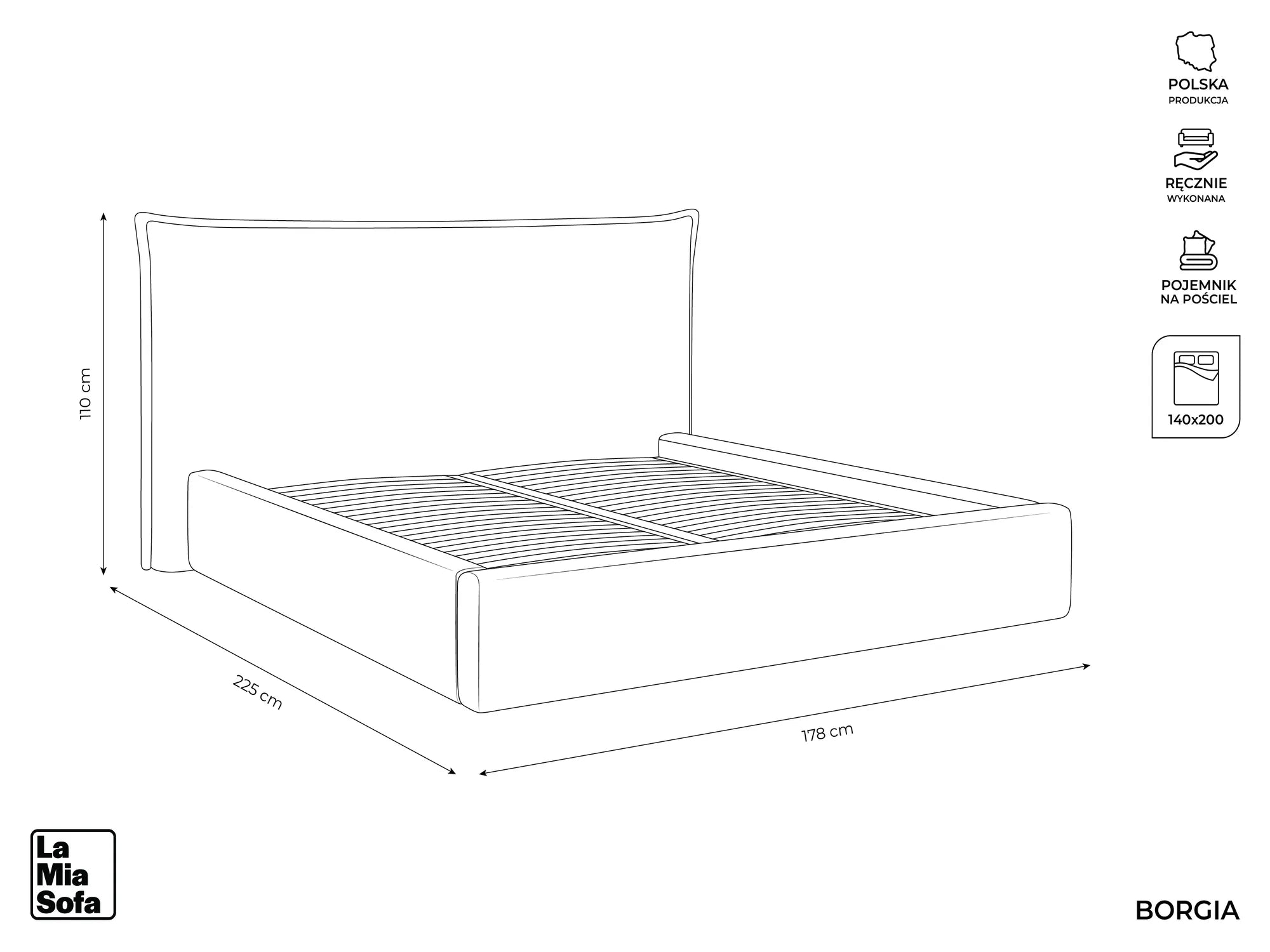 Bluvel - Fabb - Stalowy - 140x200