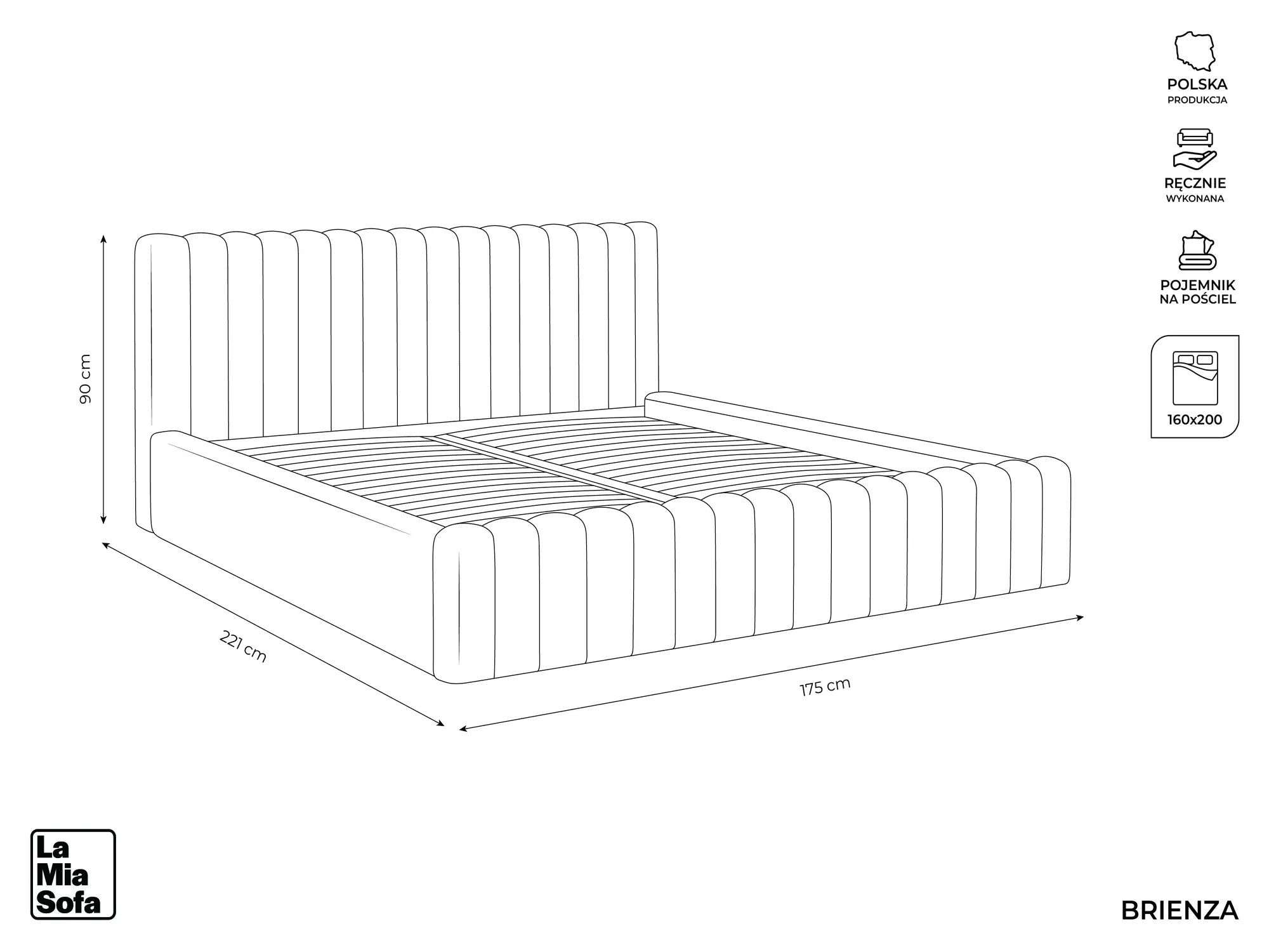 Bluvel - Fabb - Srebrny - 160x200