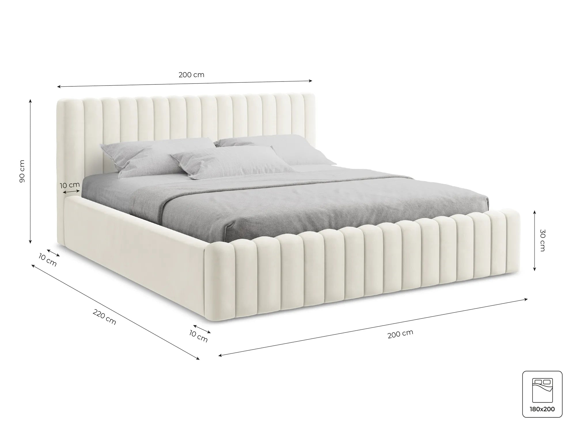 Bluvel - Fabb - Lawendowy - 180x200