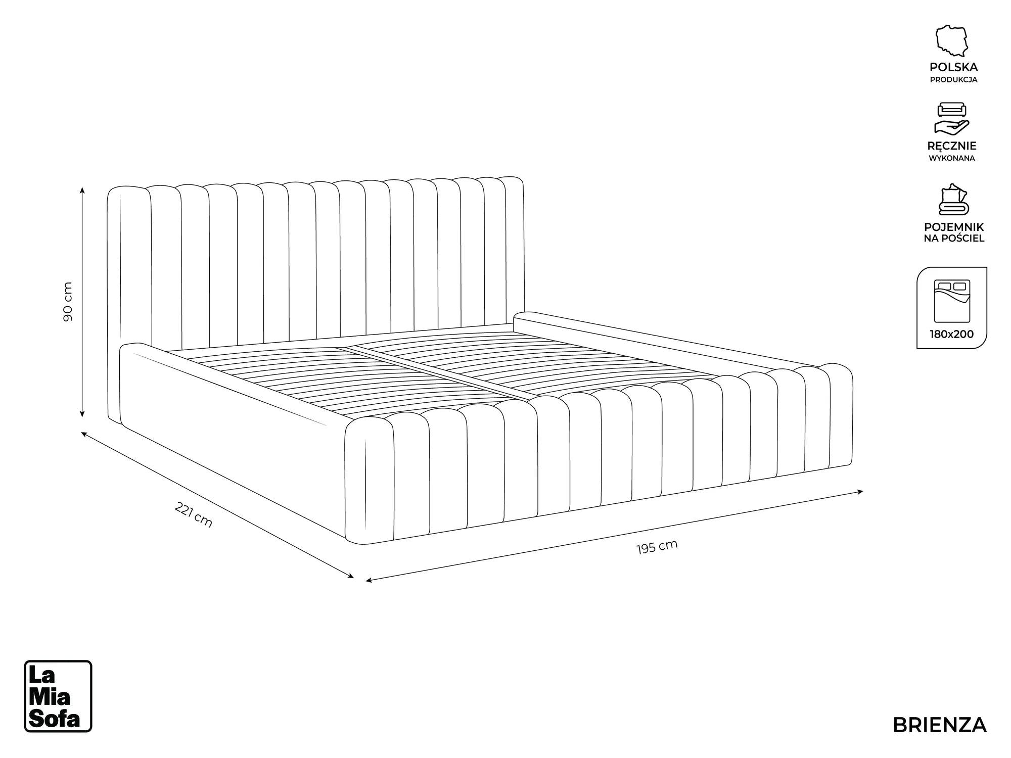 Bluvel - Fabb - Stalowy - 180x200