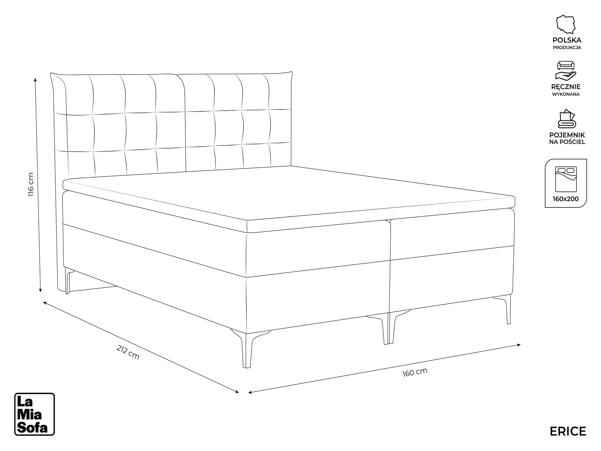 Bluvel - Fabb - Stalowy - 160x200