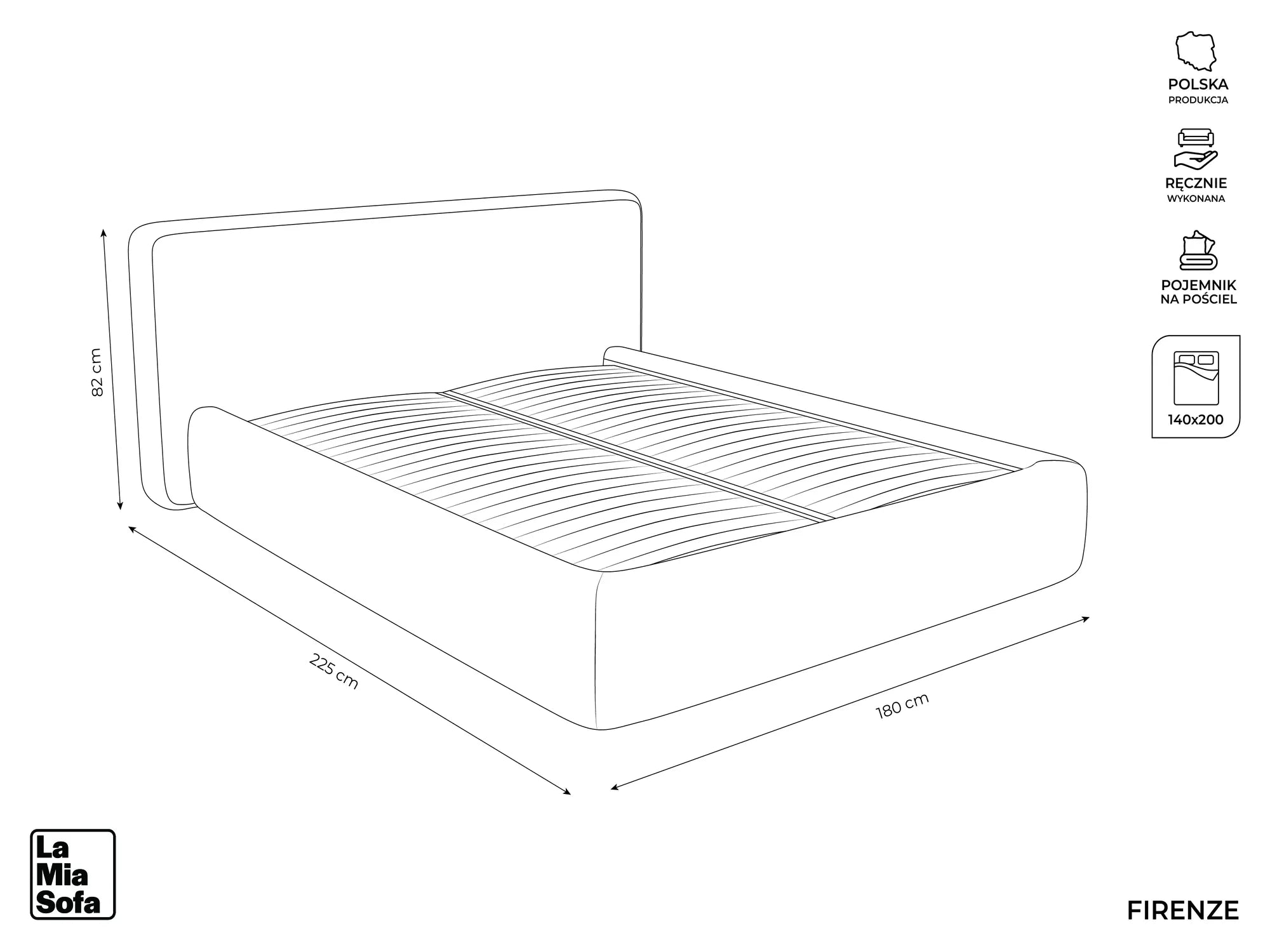 Pixie - Fabb - Czarny - 140x200