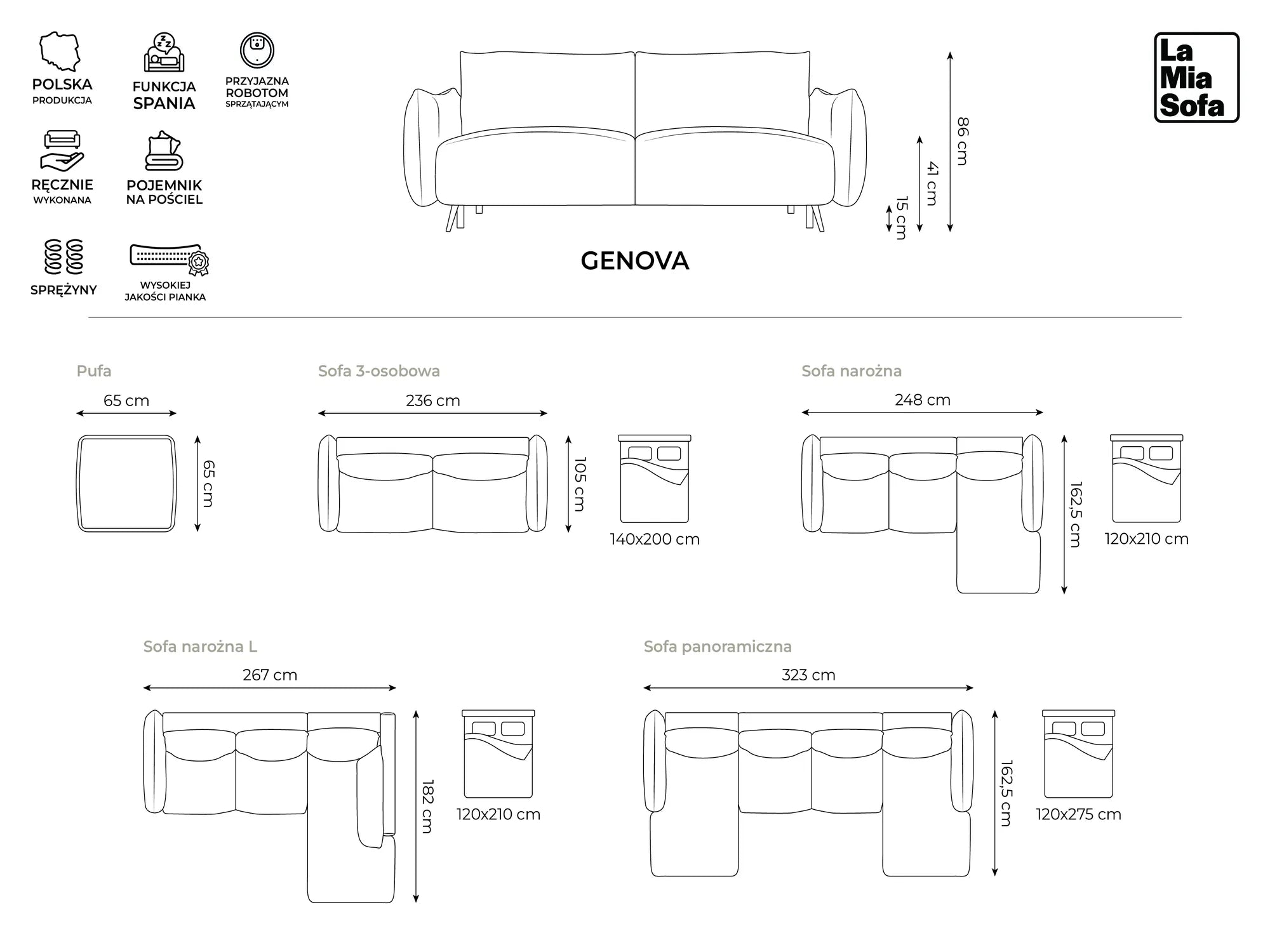 Riviera - Davis - Ciemny beż / Lewy