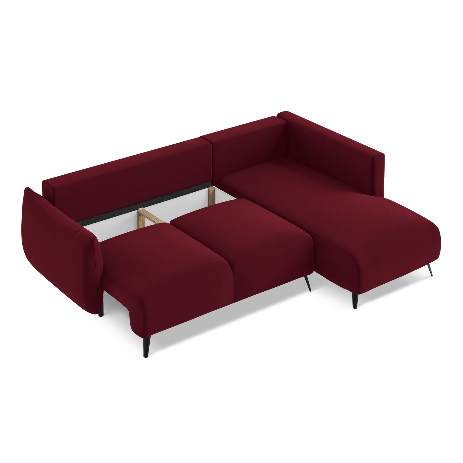 Riviera - Davis - Burgundowy / Prawy