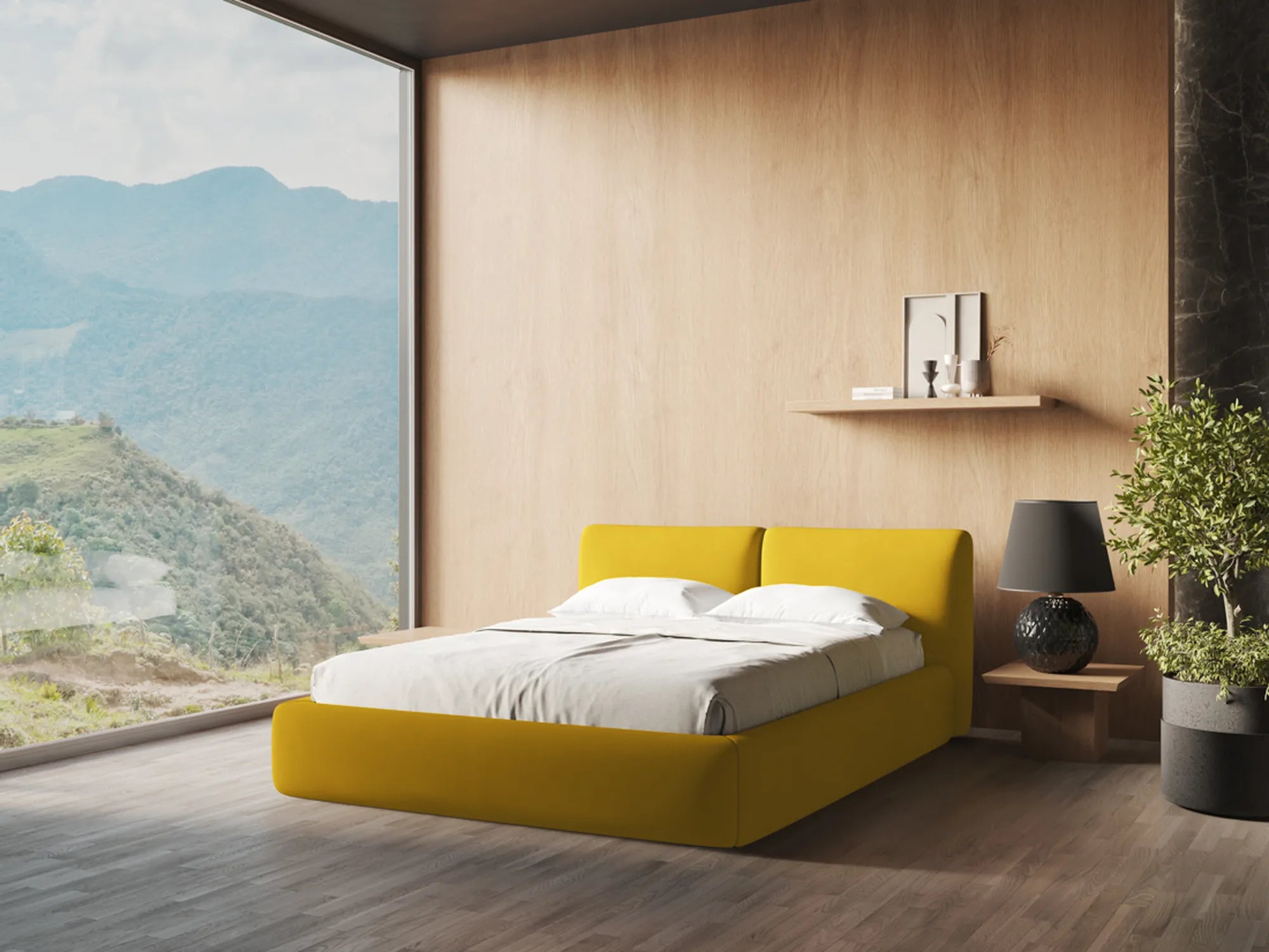 Rosario - Idesin - Musztardowy - 140x200