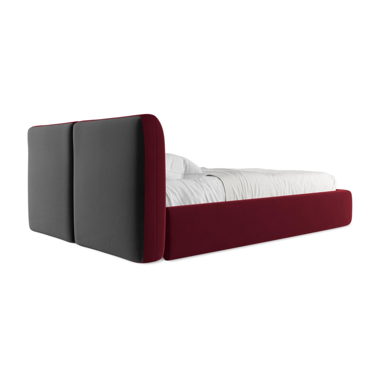 Riviera - Davis - Burgundowy - 140x200