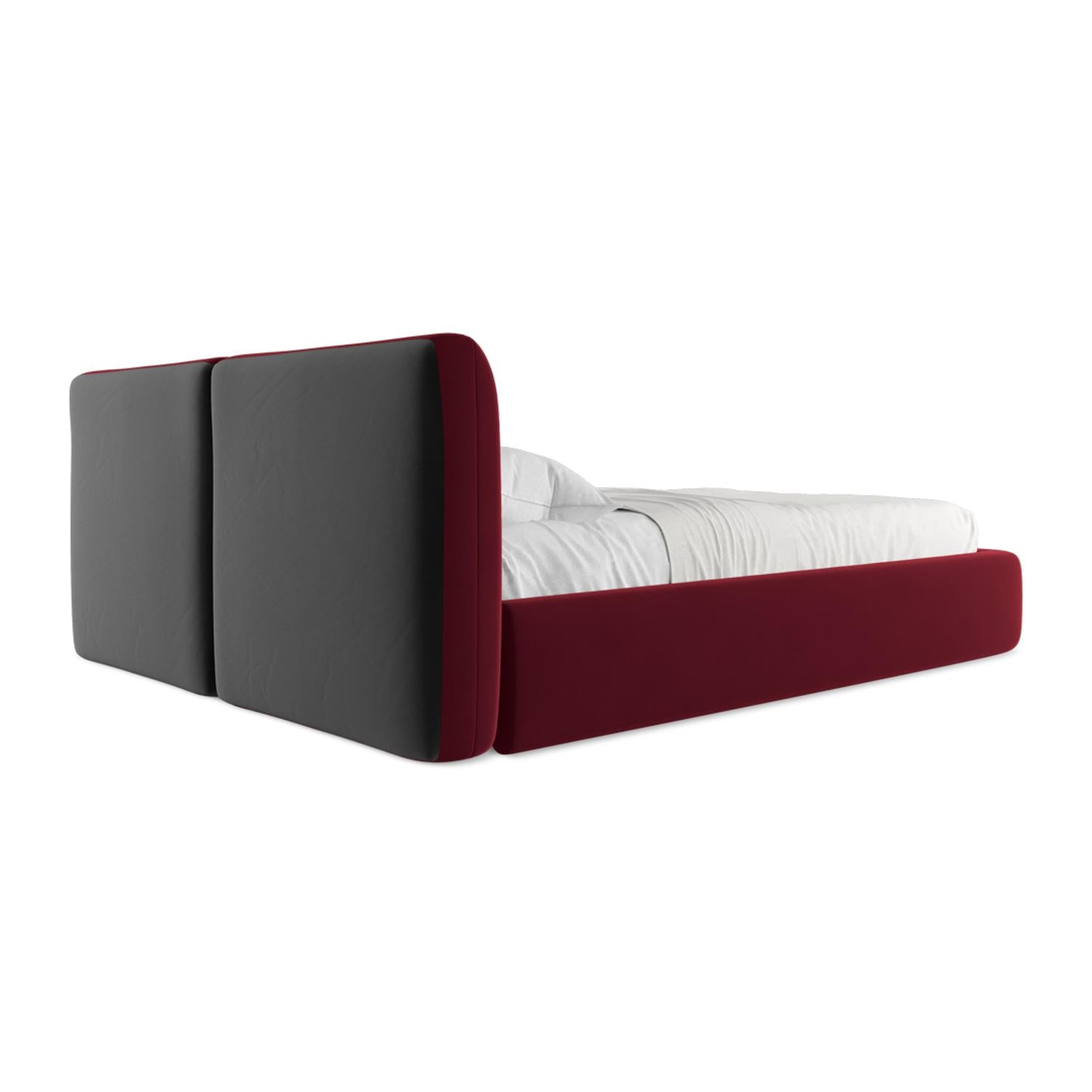 Riviera - Davis - Burgundowy - 160x200