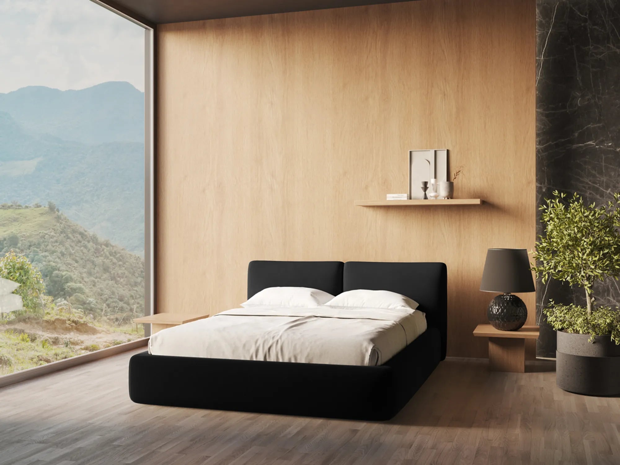 Riviera - Davis - Czarny - 160x200