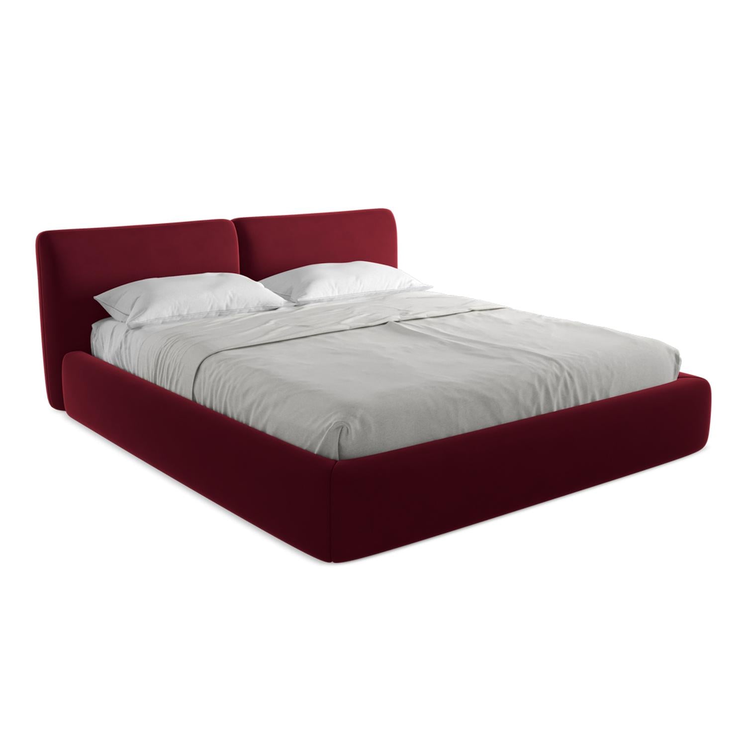 Riviera - Davis - Burgundowy - 180x200