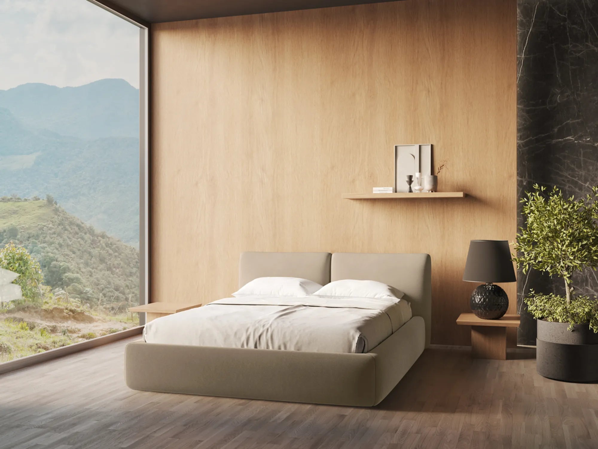 Riviera - Davis - Ciemny beż - 180x200