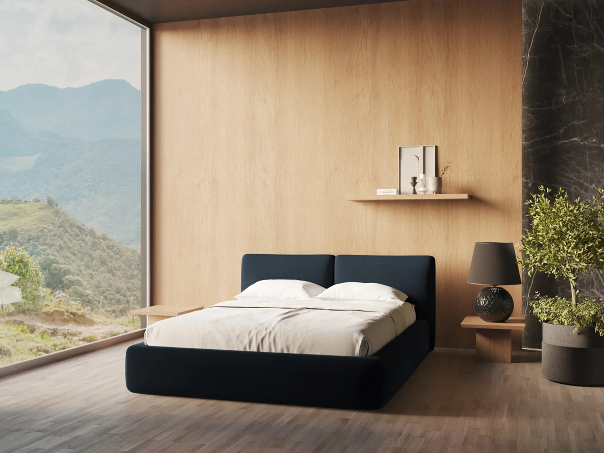 Riviera - Davis - Królewski niebieski - 180x200