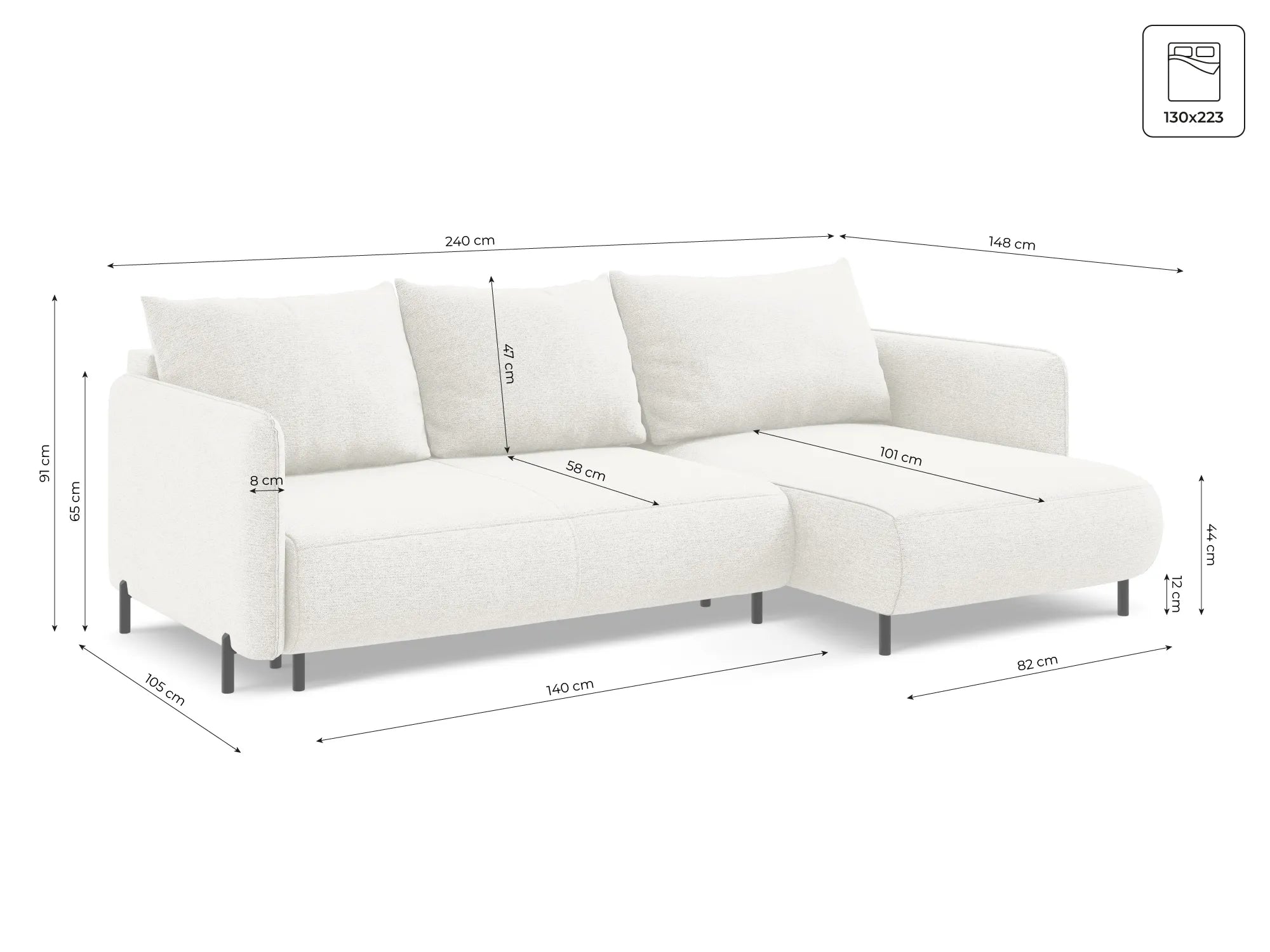Flow - Sic - Ciemny szary / Lewy