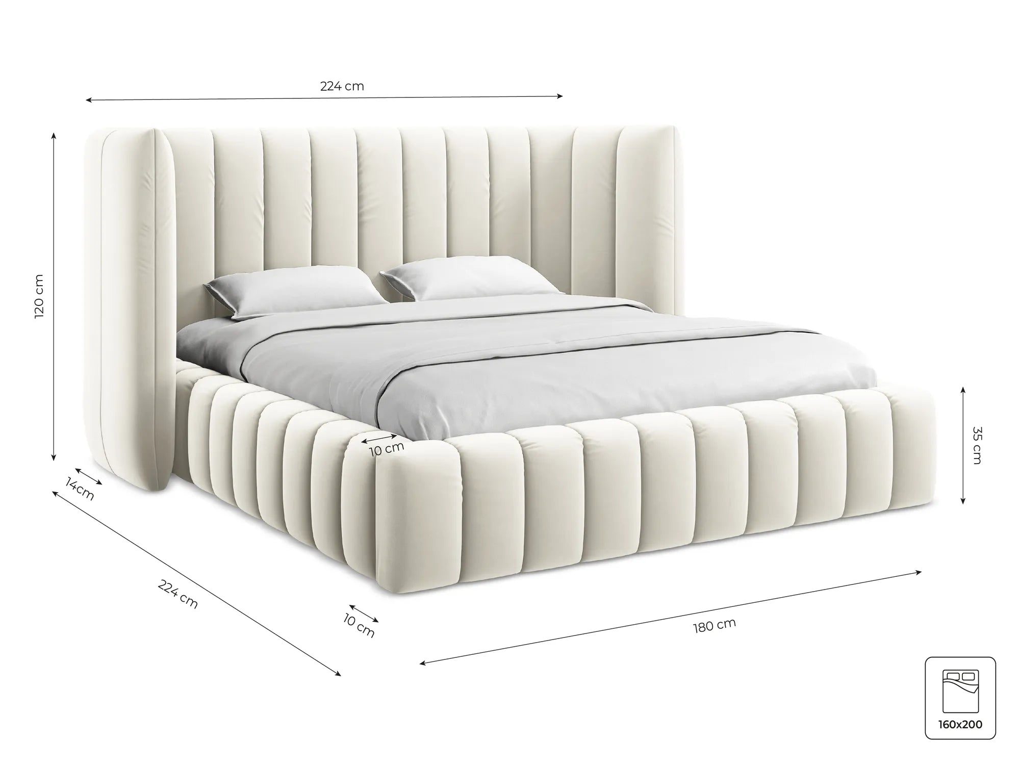 Bluvel - Fabb - Lawendowy - 160x200