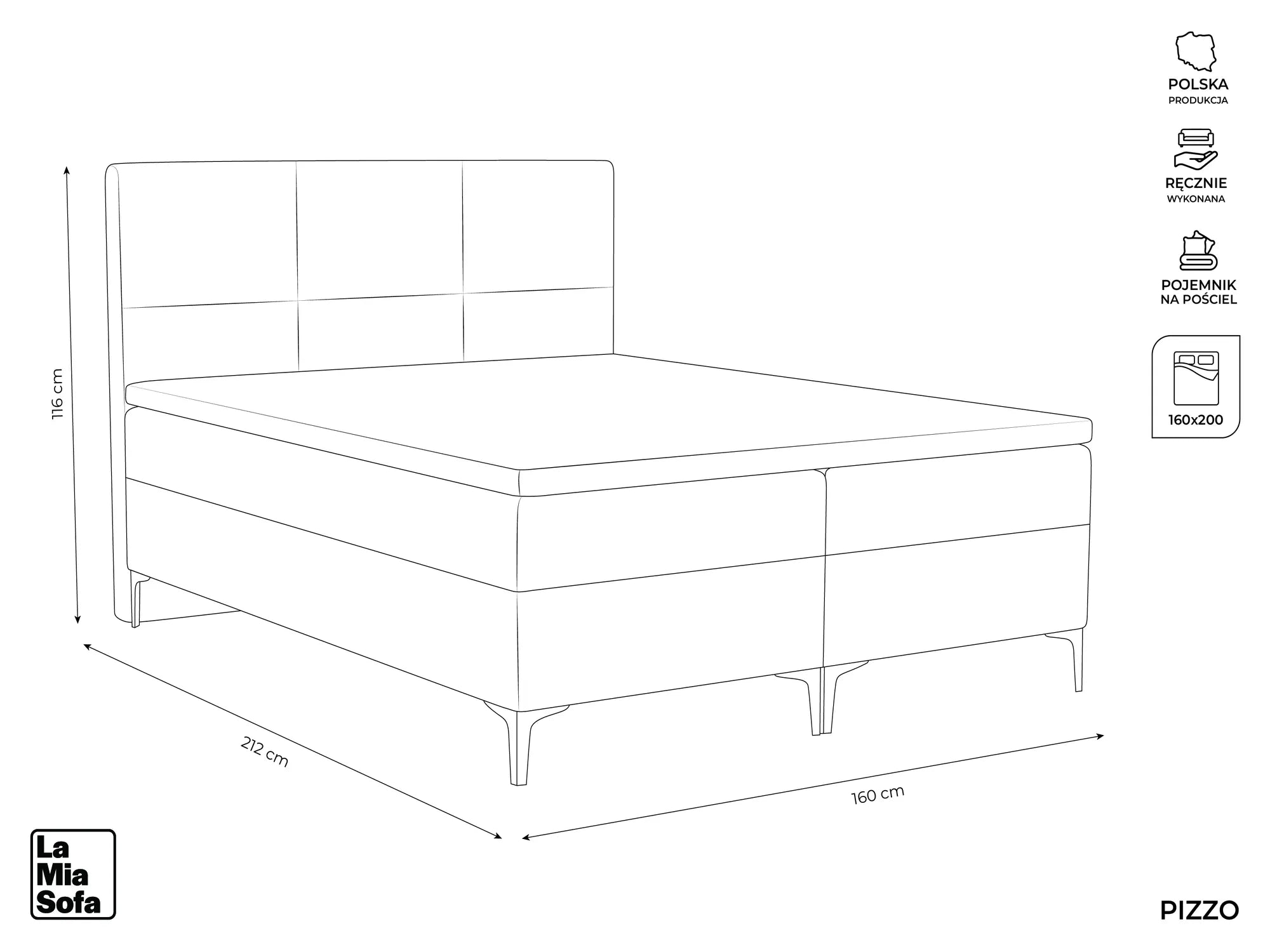 Bluvel - Fabb - Stalowy - 160x200