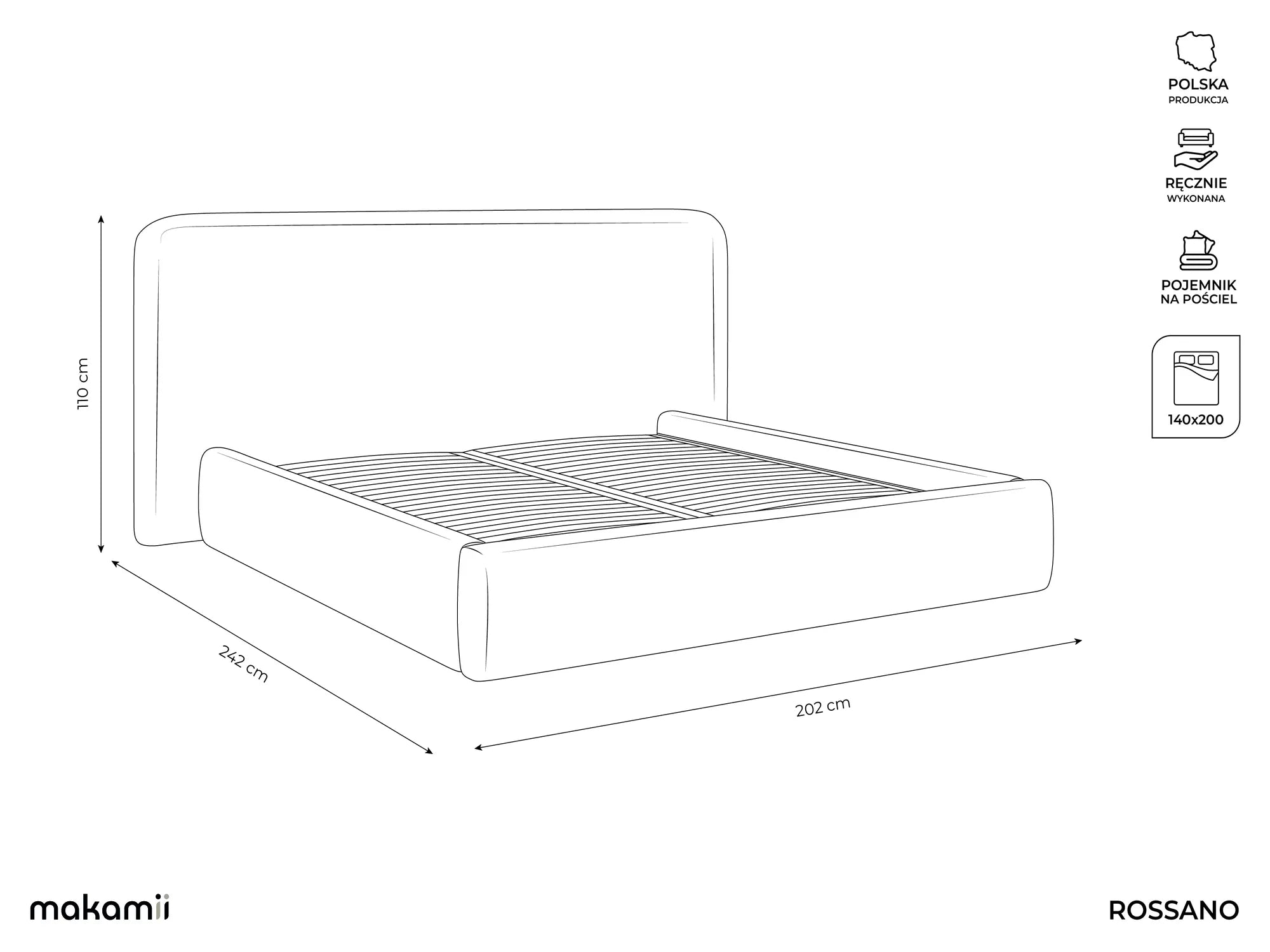 Bluvel - Fabb - Czarny - 140x200