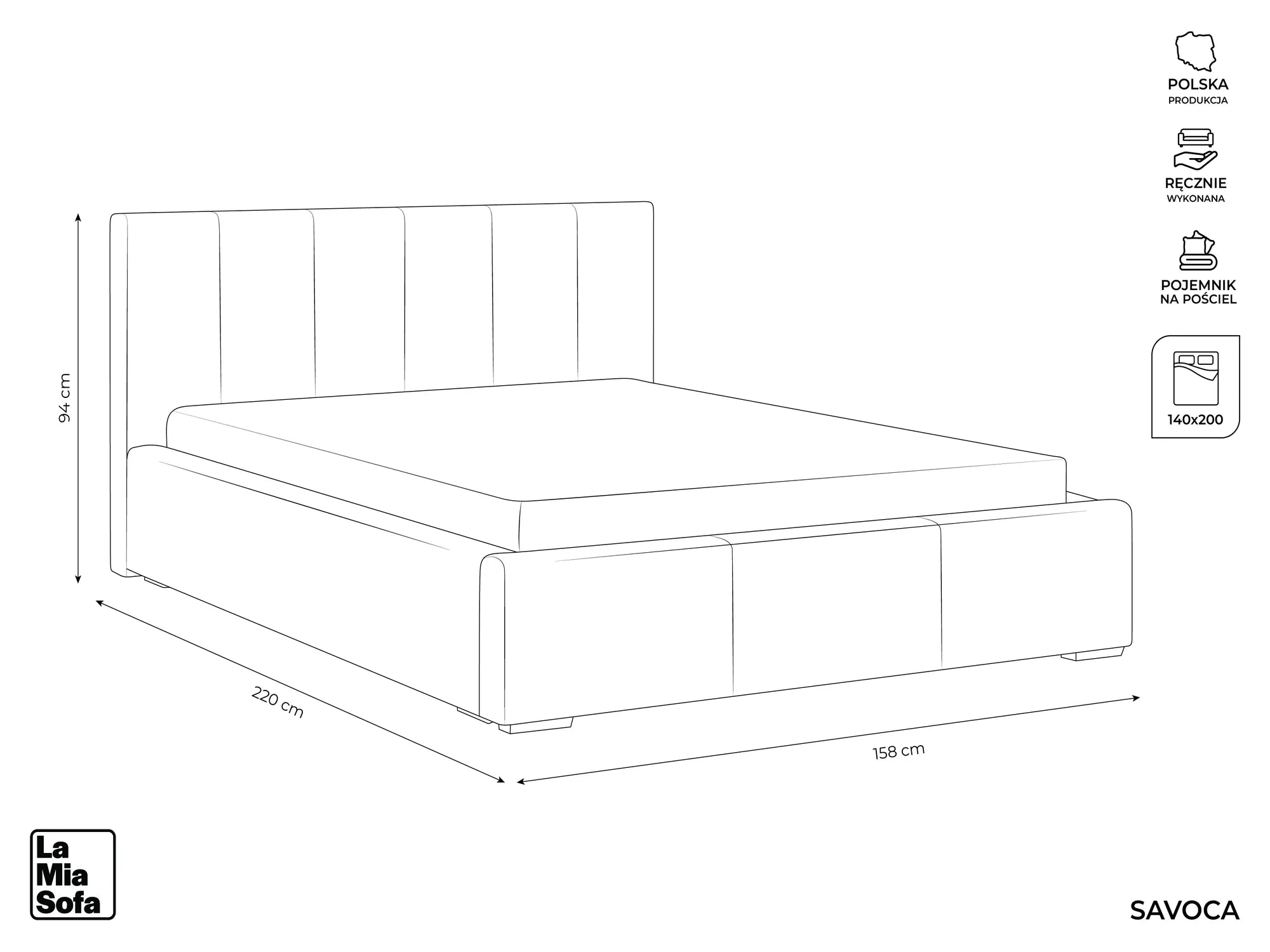 Bluvel - Fabb - Stalowy - 140x200