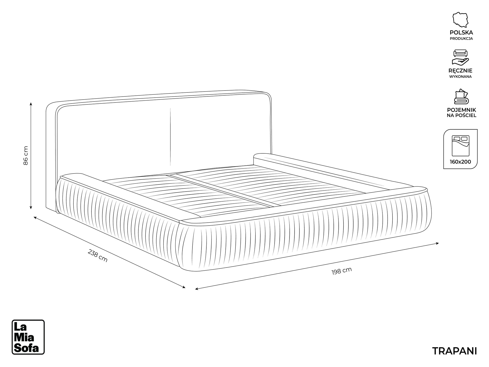 Bluvel - Fabb - Czarny - 160x200