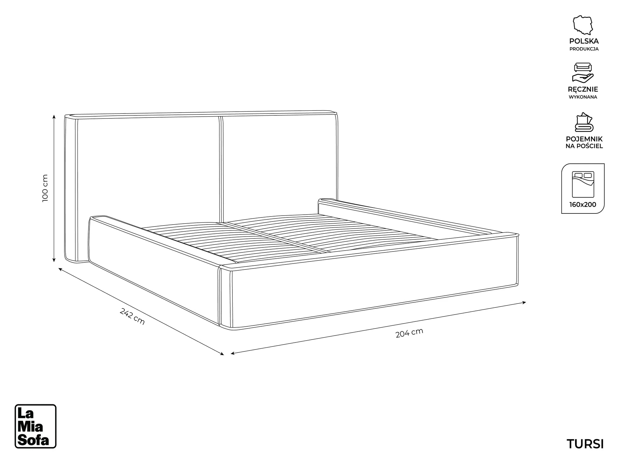 Bluvel - Fabb - Stalowy - 160x200