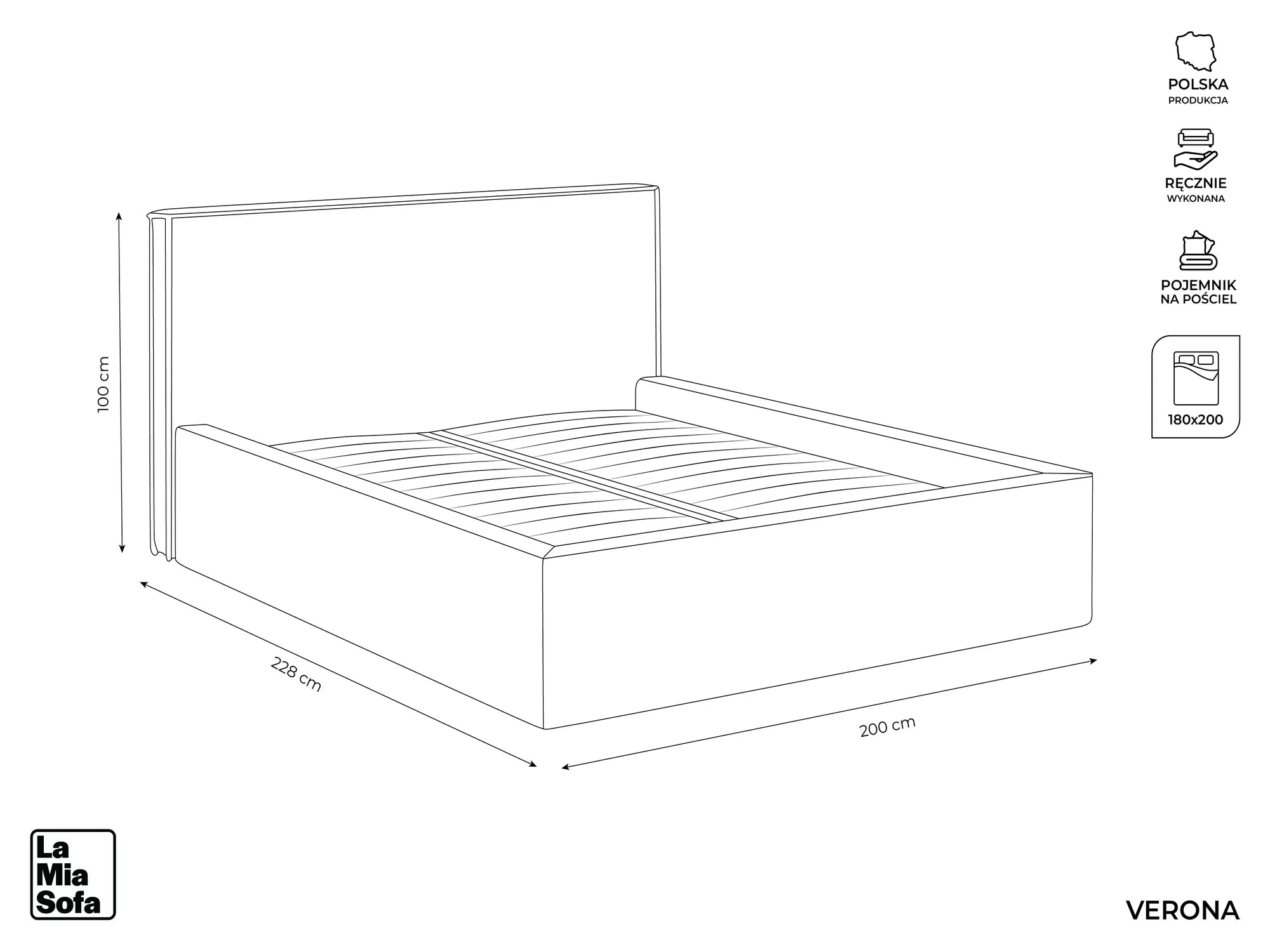 Bluvel - Fabb - Butelkowa zieleń - 180x200